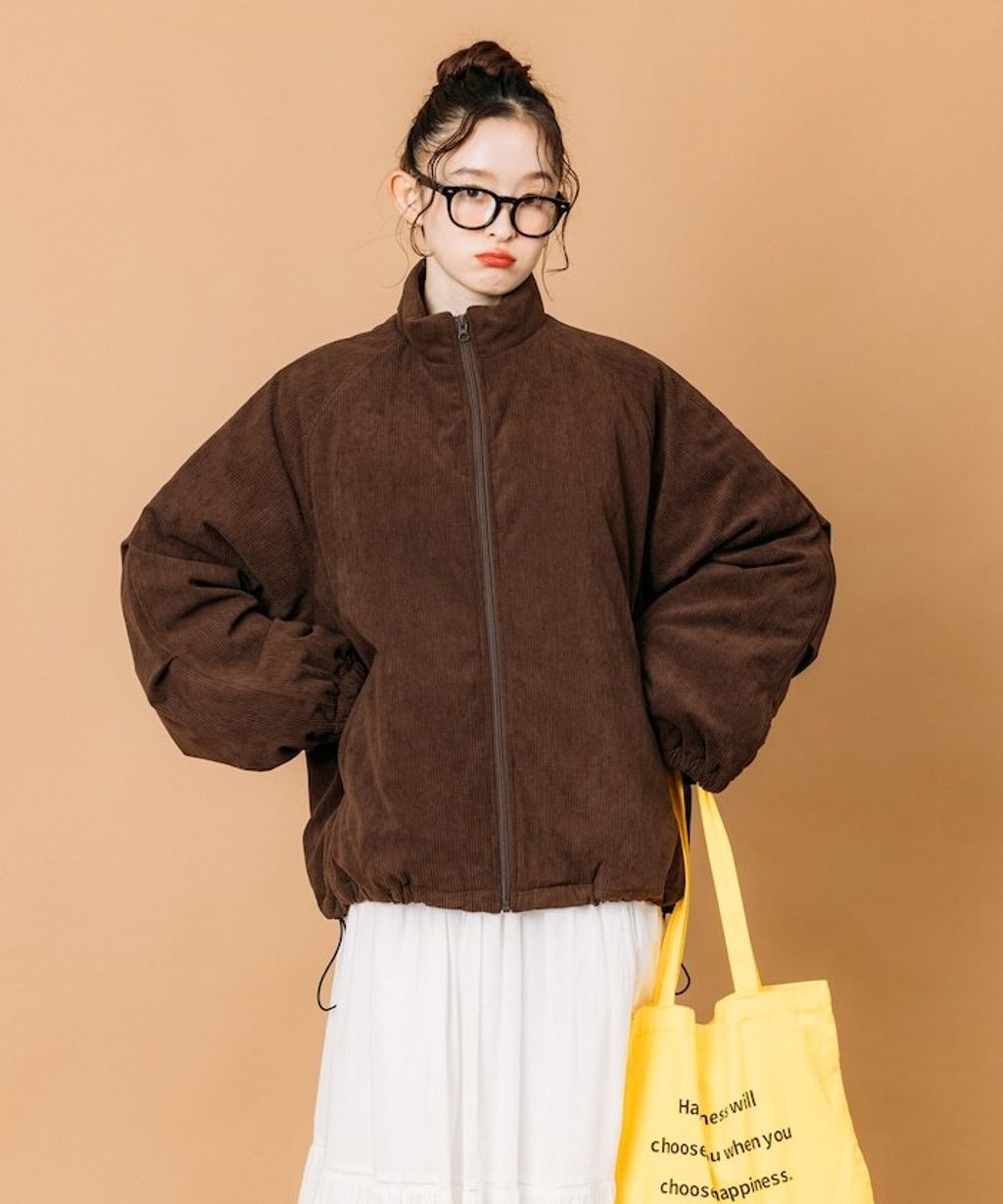 FREAKS STORE 寬鬆版型厚棉保暖燈芯絨立領外套_42