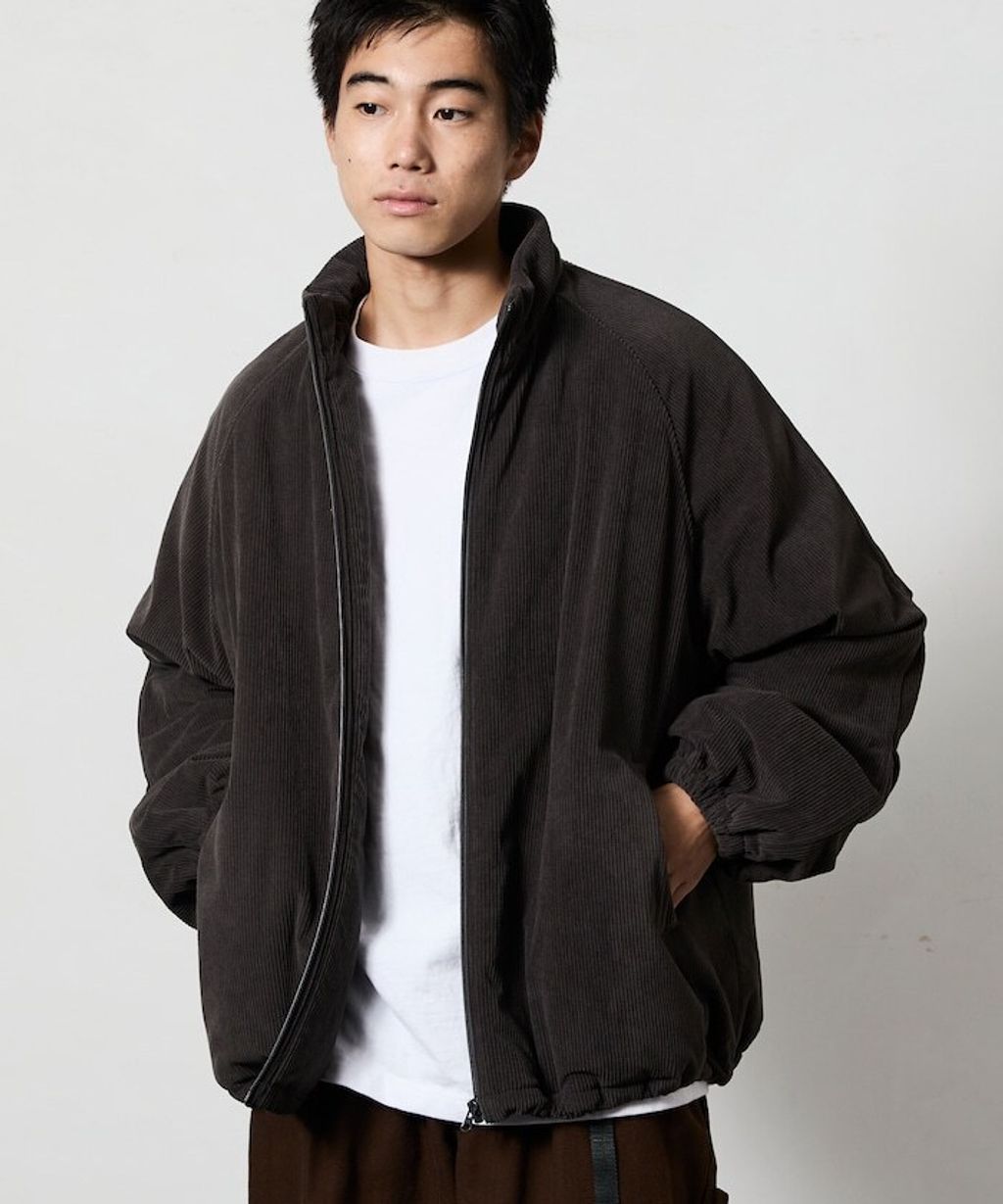 FREAKS STORE 寬鬆版型厚棉保暖燈芯絨立領外套_33