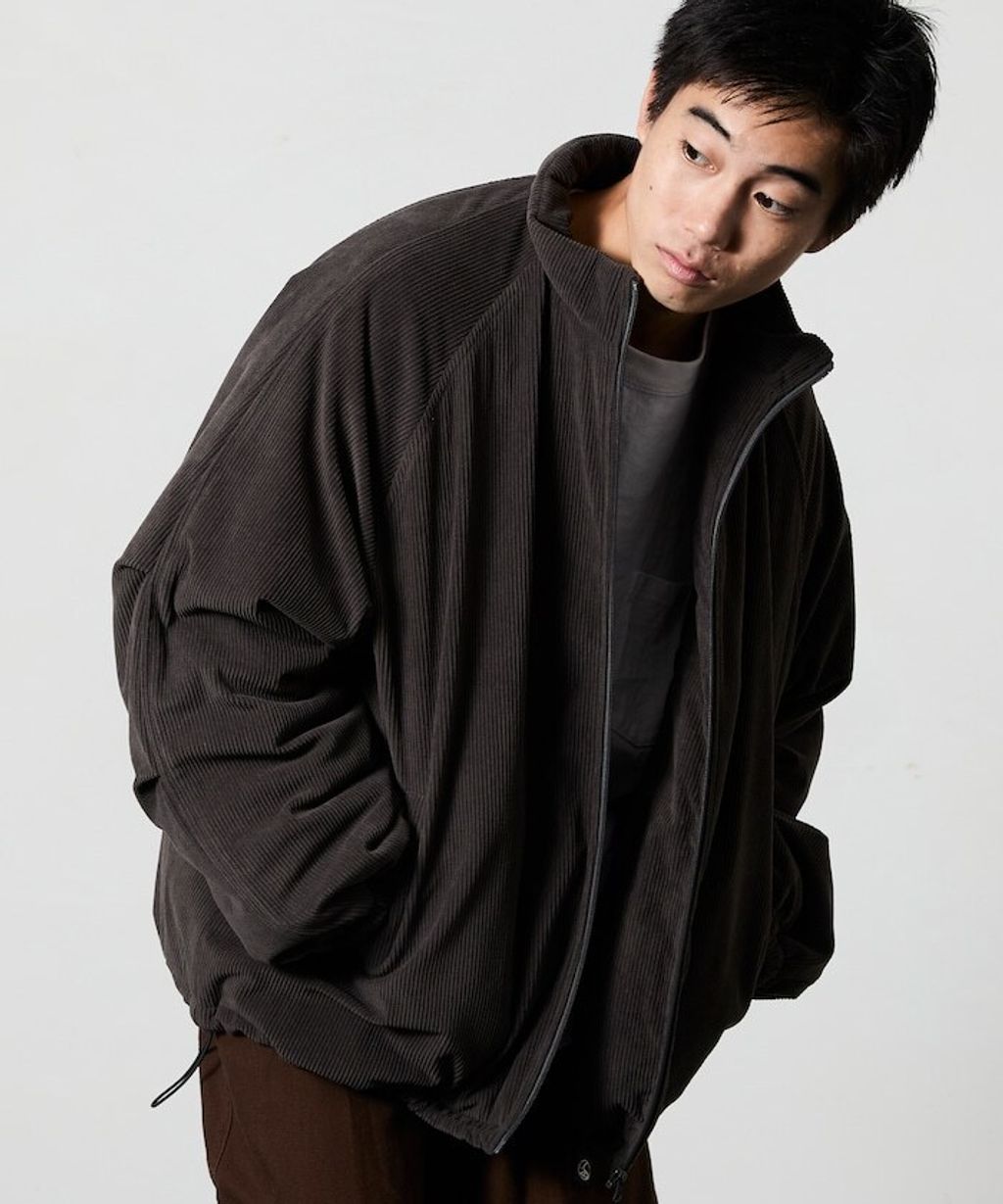 FREAKS STORE 寬鬆版型厚棉保暖燈芯絨立領外套_31