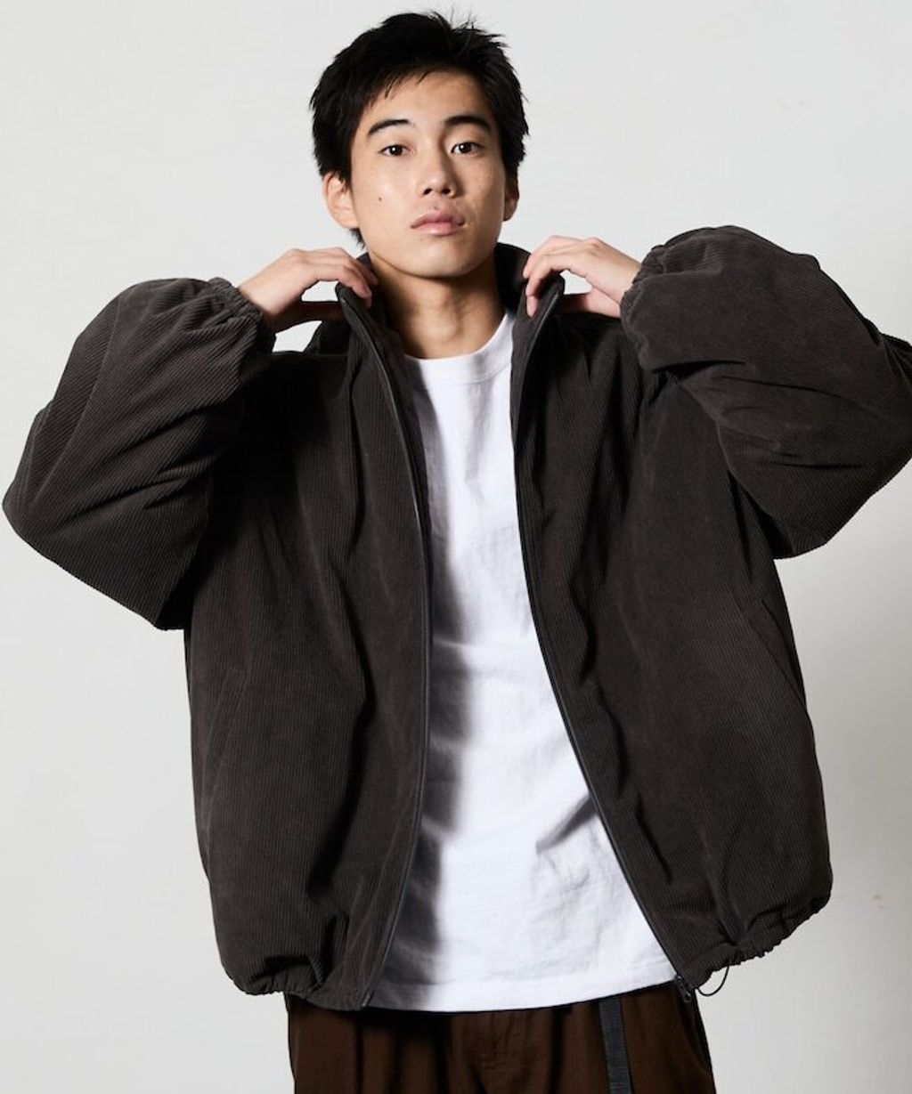 FREAKS STORE 寬鬆版型厚棉保暖燈芯絨立領外套_32