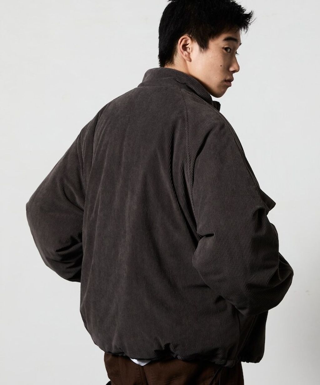 FREAKS STORE 寬鬆版型厚棉保暖燈芯絨立領外套_36