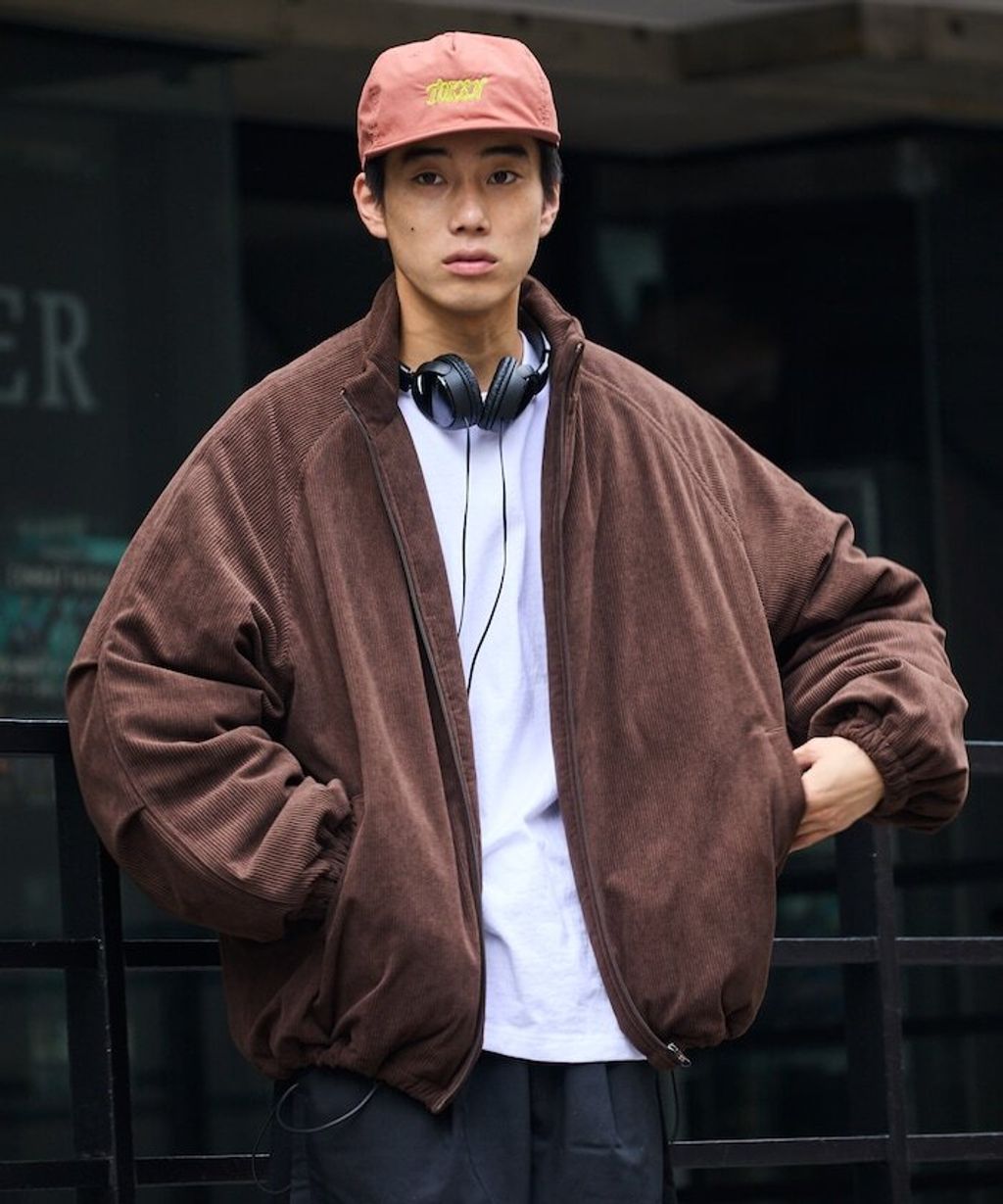 FREAKS STORE 寬鬆版型厚棉保暖燈芯絨立領外套_24