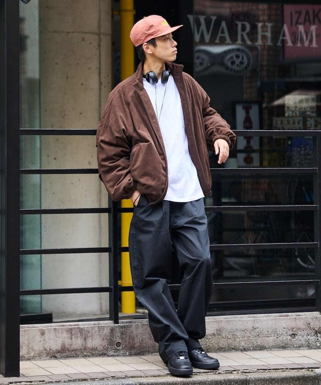 FREAKS STORE 寬鬆版型厚棉保暖燈芯絨立領外套_17