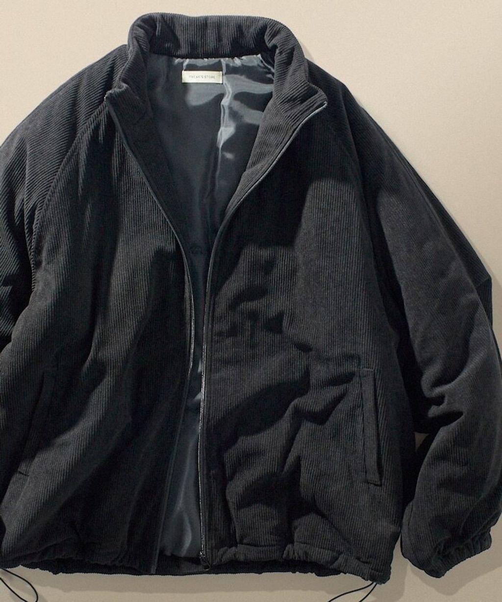 FREAKS STORE 寬鬆版型厚棉保暖燈芯絨立領外套_6