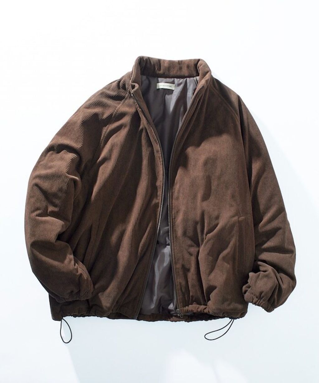 FREAKS STORE 寬鬆版型厚棉保暖燈芯絨立領外套_8