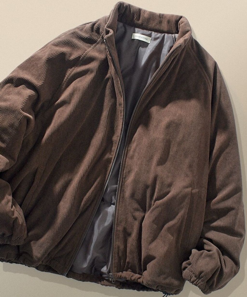 FREAKS STORE 寬鬆版型厚棉保暖燈芯絨立領外套_4