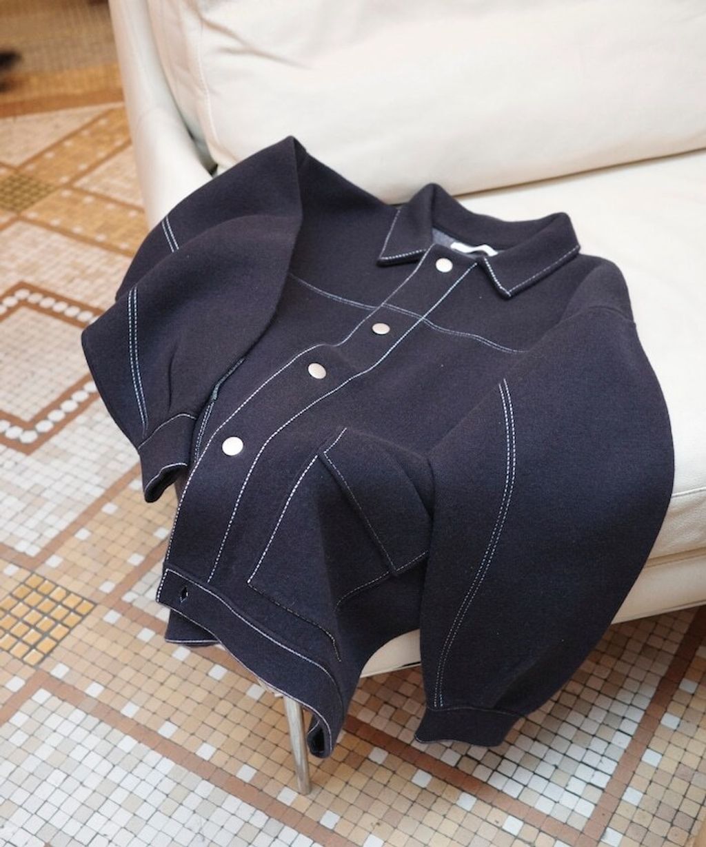 FREAKS STORE 縫線羊毛混紡針織工裝外套_6