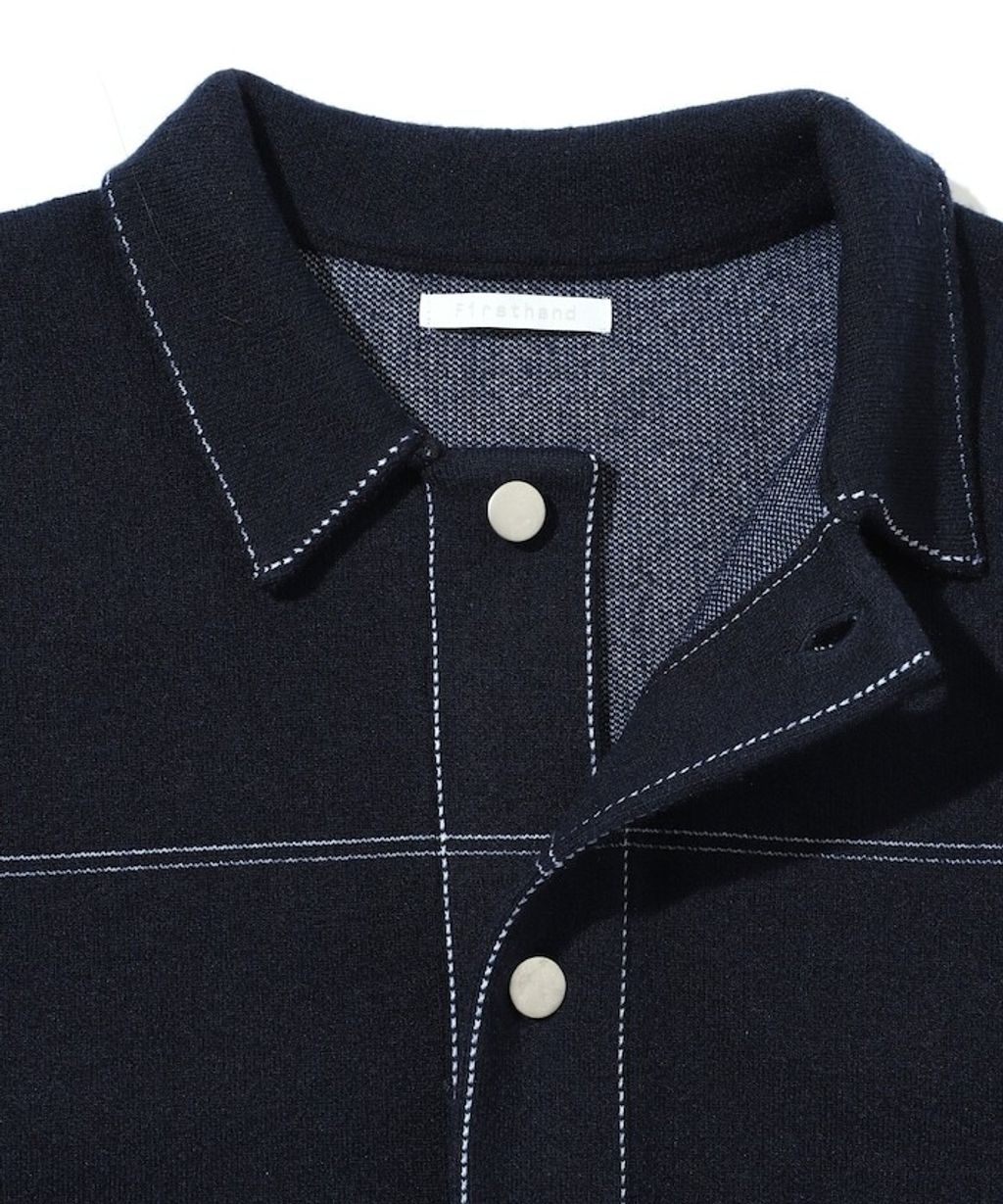 FREAKS STORE 縫線羊毛混紡針織工裝外套_87