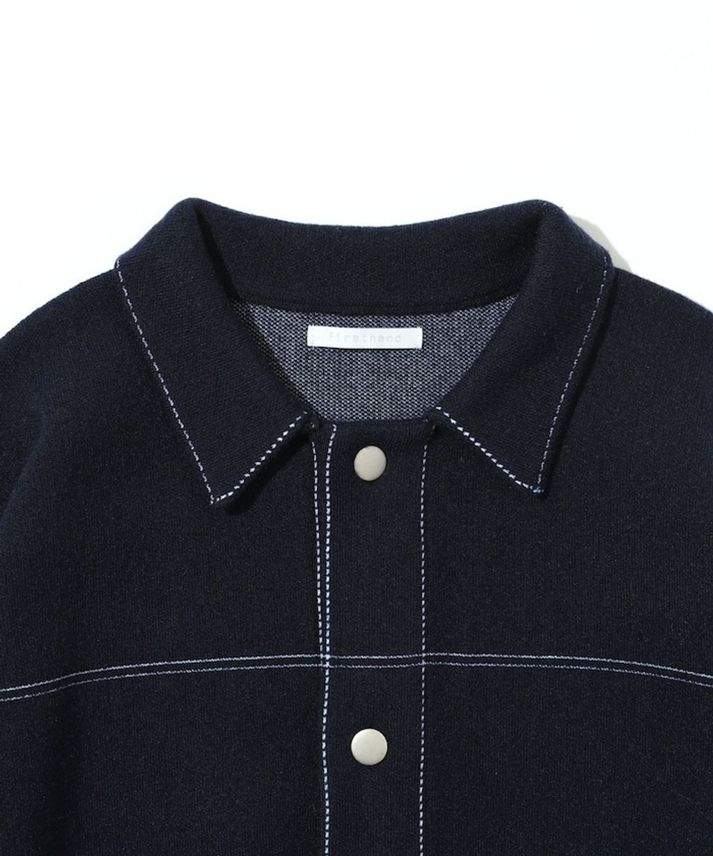 FREAKS STORE 縫線羊毛混紡針織工裝外套_85