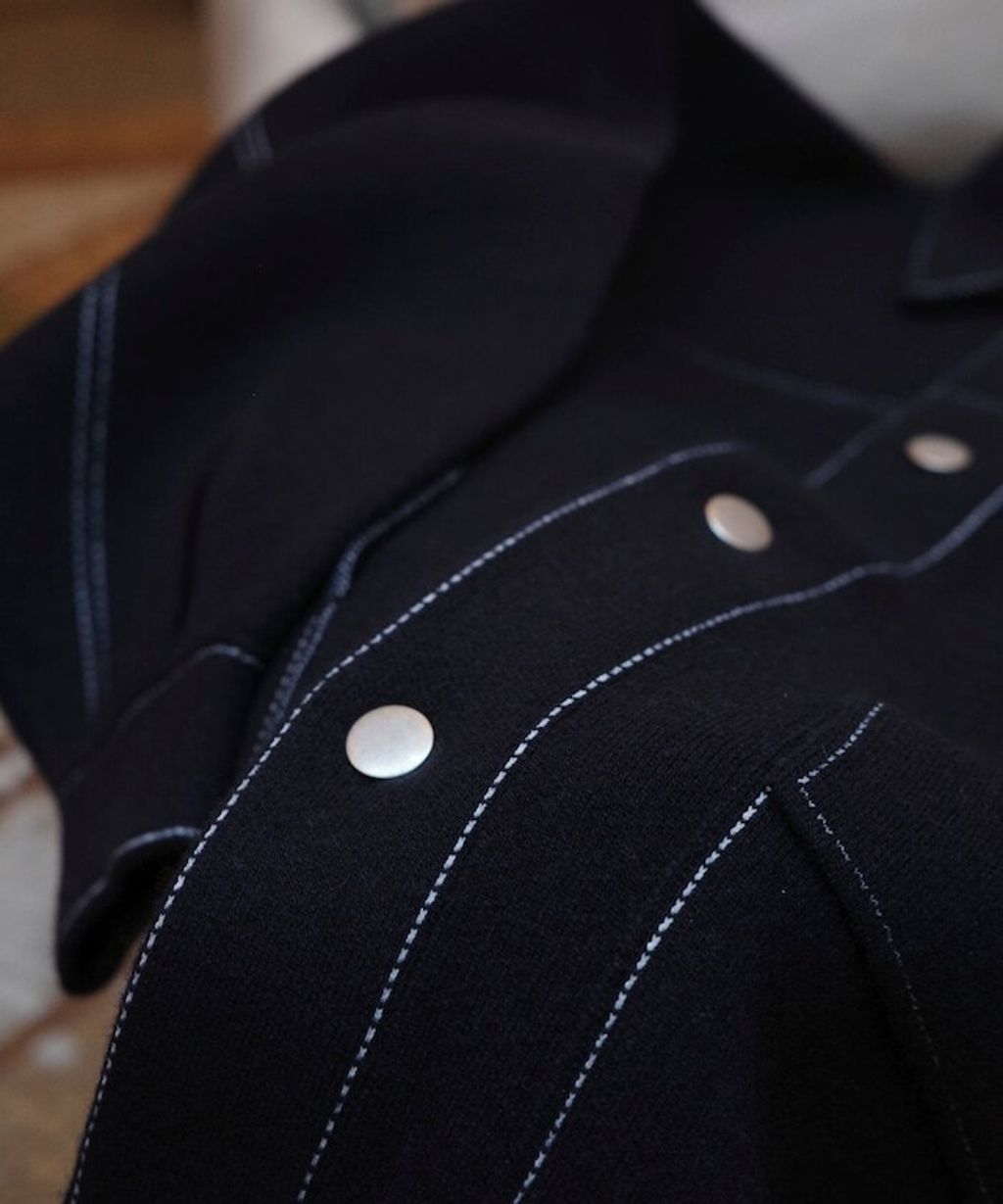 FREAKS STORE 縫線羊毛混紡針織工裝外套_75