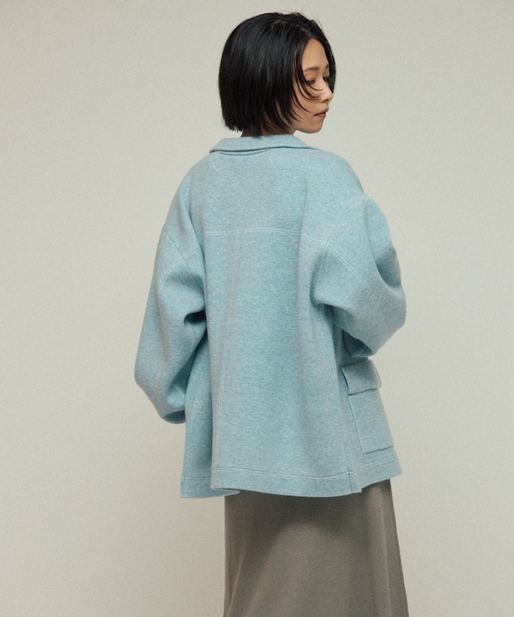 FREAKS STORE 縫線羊毛混紡針織工裝外套_50