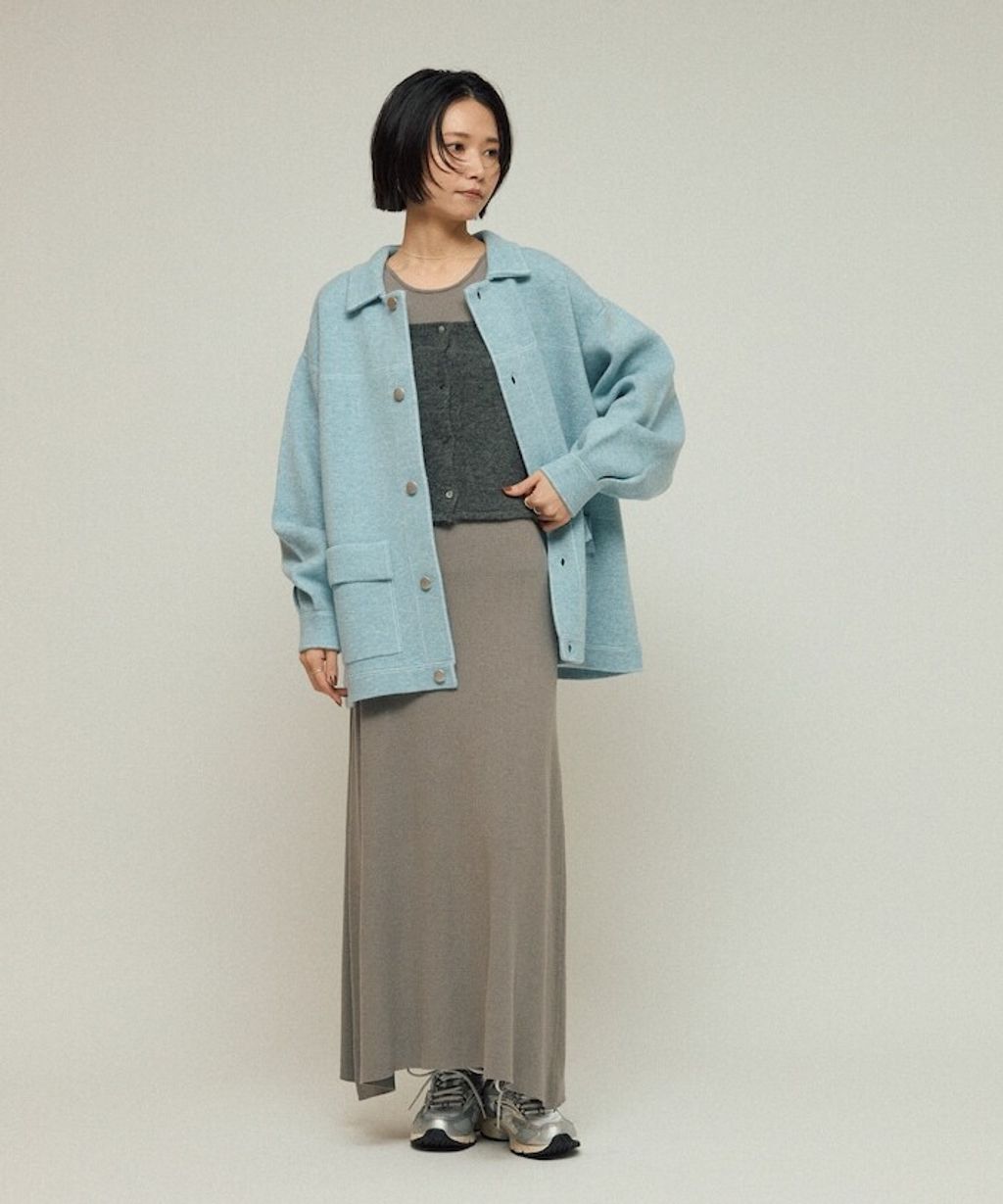 FREAKS STORE 縫線羊毛混紡針織工裝外套_52