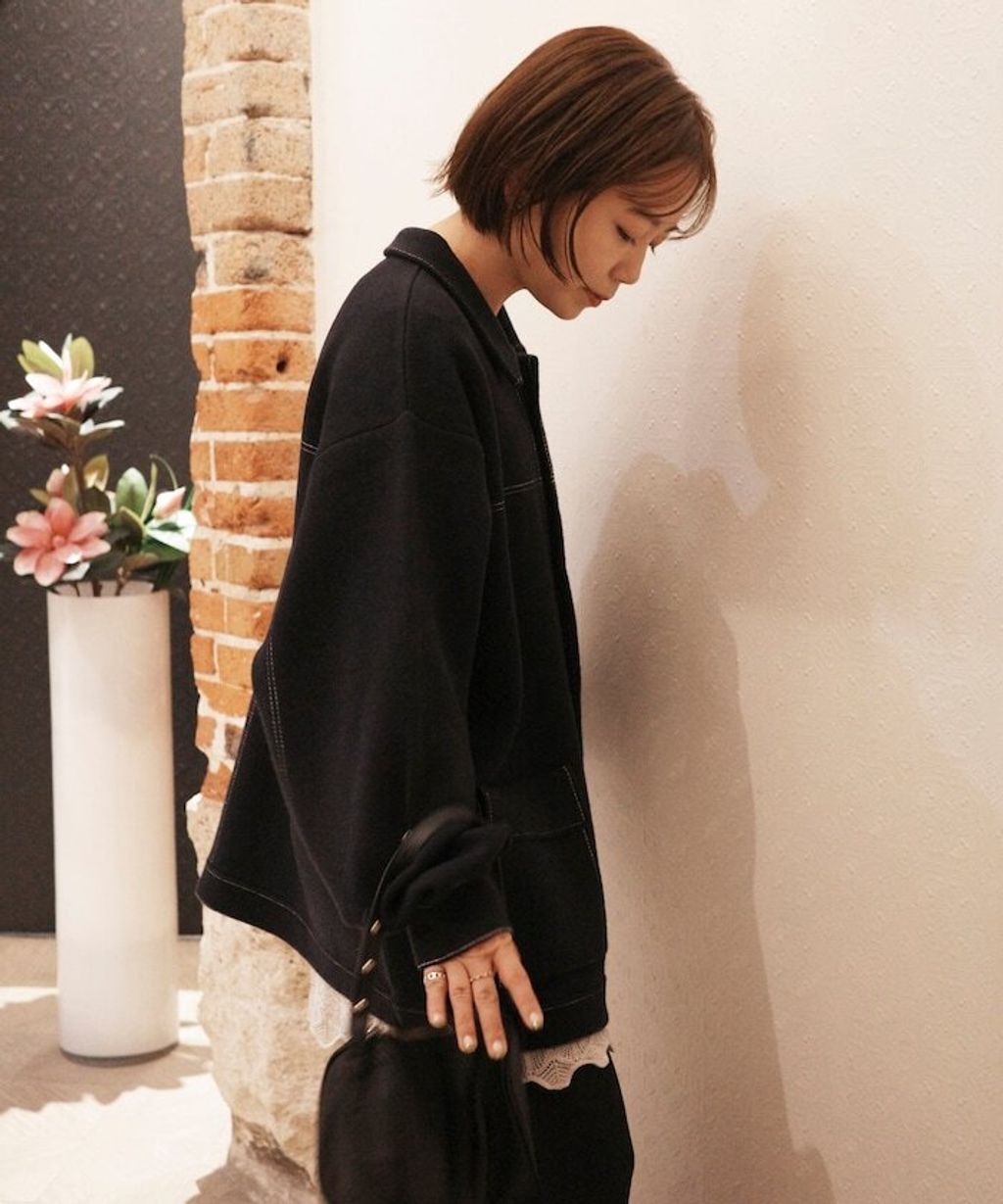 FREAKS STORE 縫線羊毛混紡針織工裝外套_19