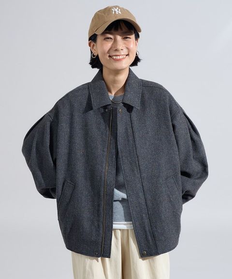 FREAKS STORE 英格蘭產羊毛質感格紋抗變形保暖翻領夾克_3