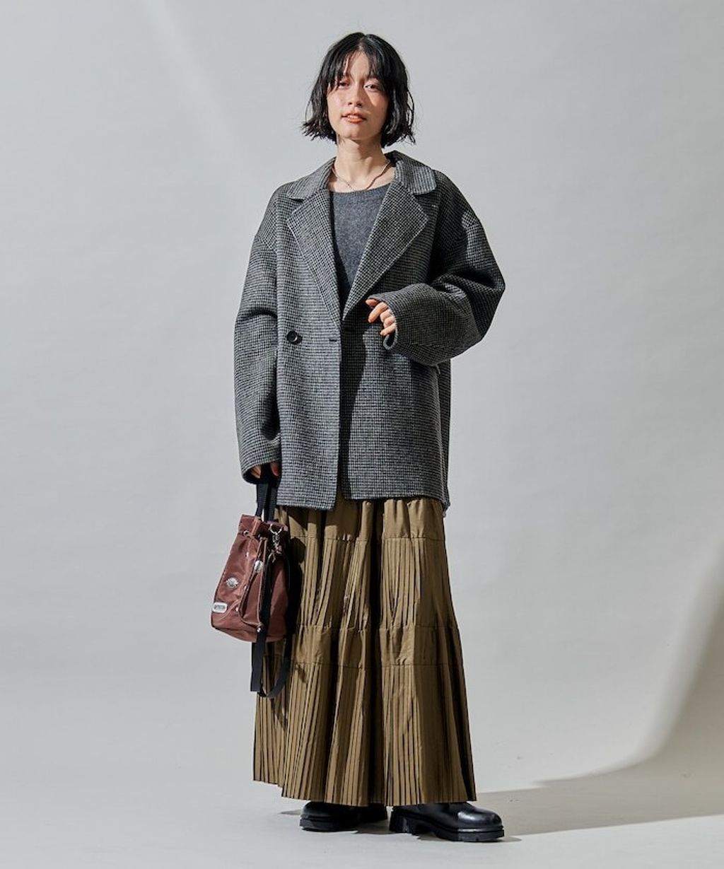 FREAKS STORE 輕量保暖羊毛手工縫製感寬鬆西裝大衣_5