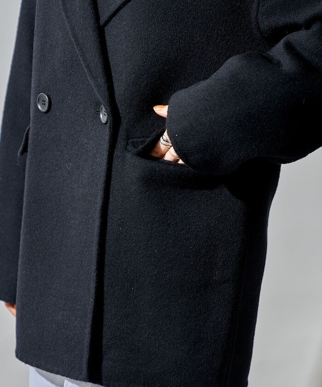 FREAKS STORE 輕量保暖羊毛手工縫製感寬鬆西裝大衣_53