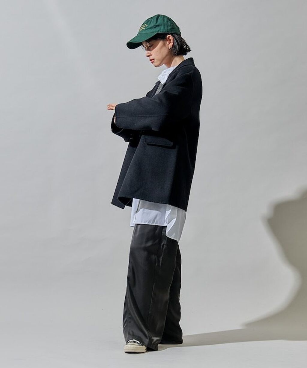 FREAKS STORE 輕量保暖羊毛手工縫製感寬鬆西裝大衣_36