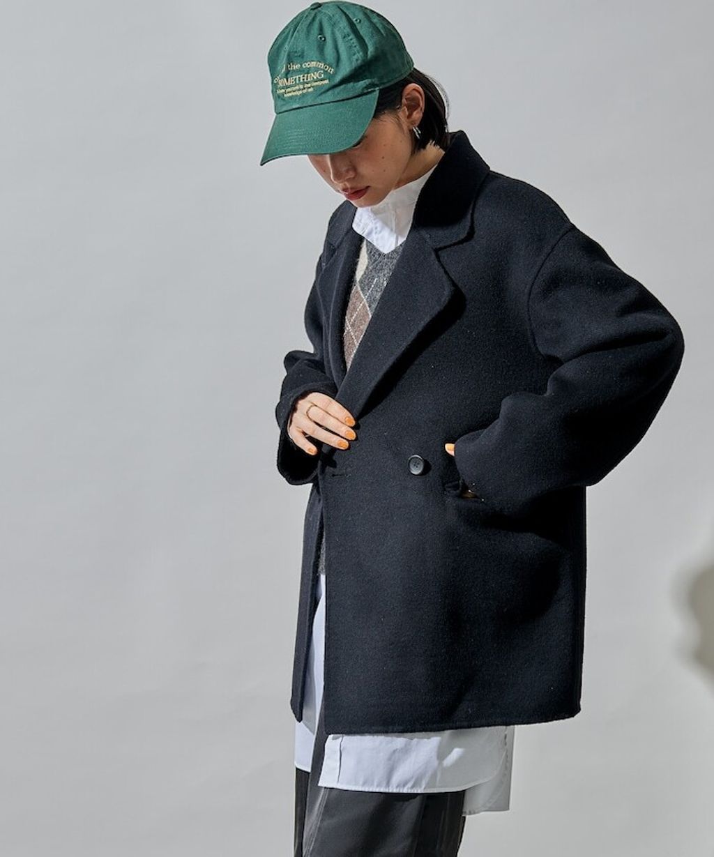 FREAKS STORE 輕量保暖羊毛手工縫製感寬鬆西裝大衣_41