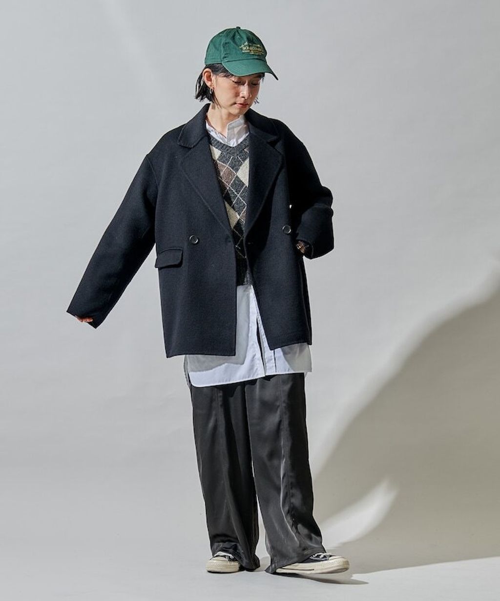 FREAKS STORE 輕量保暖羊毛手工縫製感寬鬆西裝大衣_33