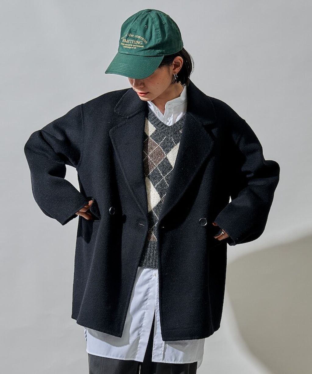 FREAKS STORE 輕量保暖羊毛手工縫製感寬鬆西裝大衣_44