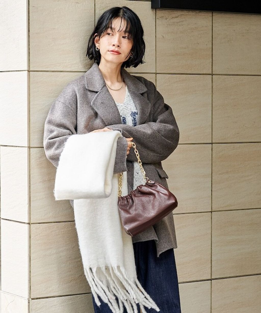 FREAKS STORE 輕量保暖羊毛手工縫製感寬鬆西裝大衣_30