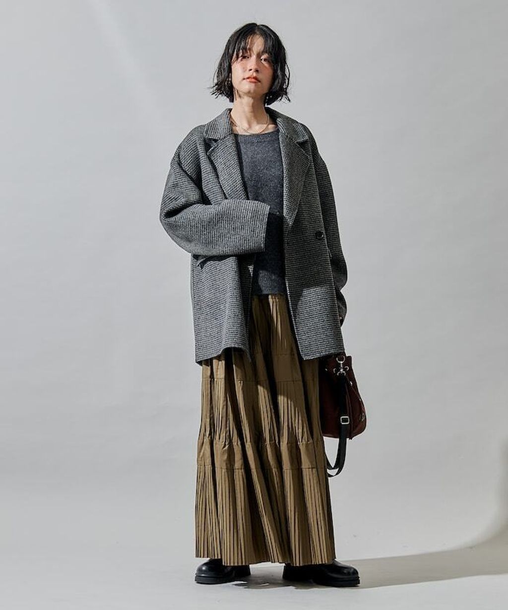 FREAKS STORE 輕量保暖羊毛手工縫製感寬鬆西裝大衣_8