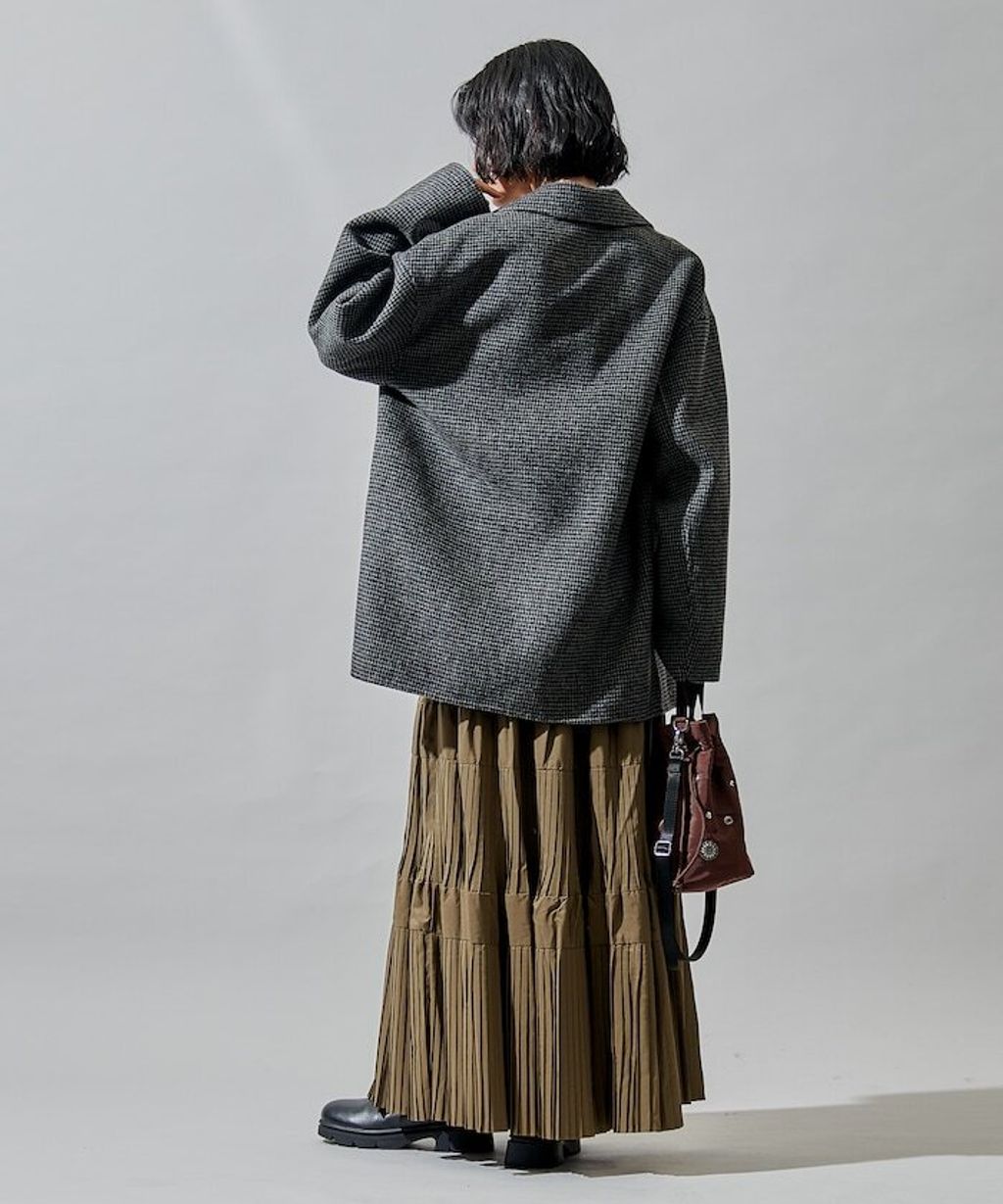 FREAKS STORE 輕量保暖羊毛手工縫製感寬鬆西裝大衣_7