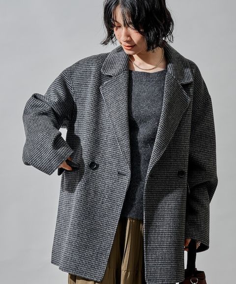 FREAKS STORE 輕量保暖羊毛手工縫製感寬鬆西裝大衣_15