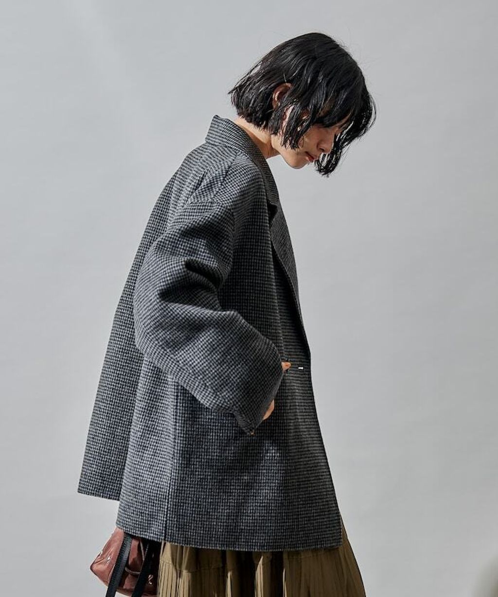 FREAKS STORE 輕量保暖羊毛手工縫製感寬鬆西裝大衣_10