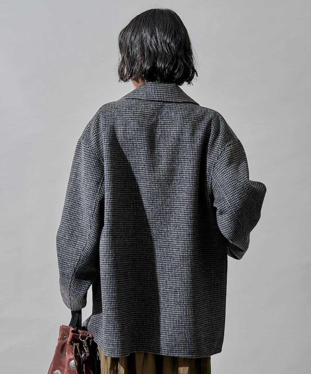 FREAKS STORE 輕量保暖羊毛手工縫製感寬鬆西裝大衣_12