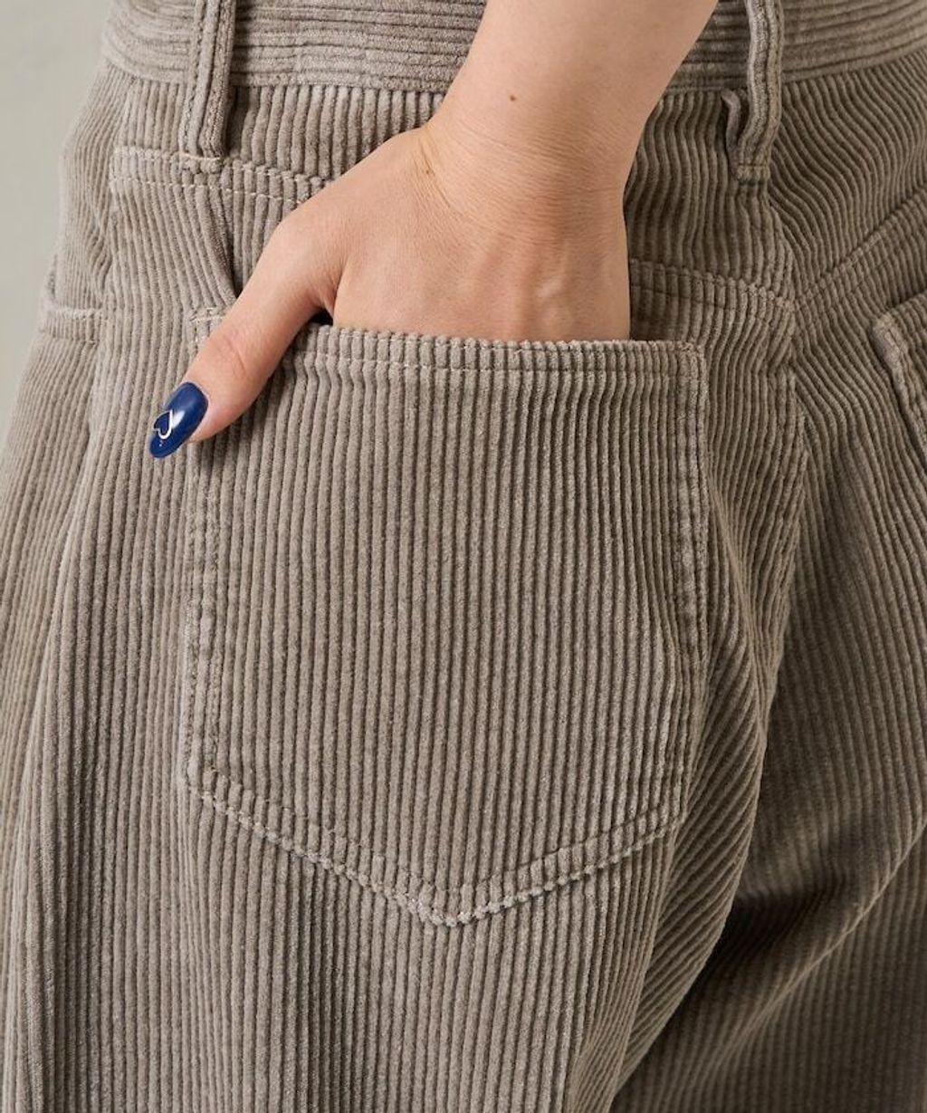 FREAKS STORE 細條紋燈芯絨顯瘦圓弧剪裁長褲_65