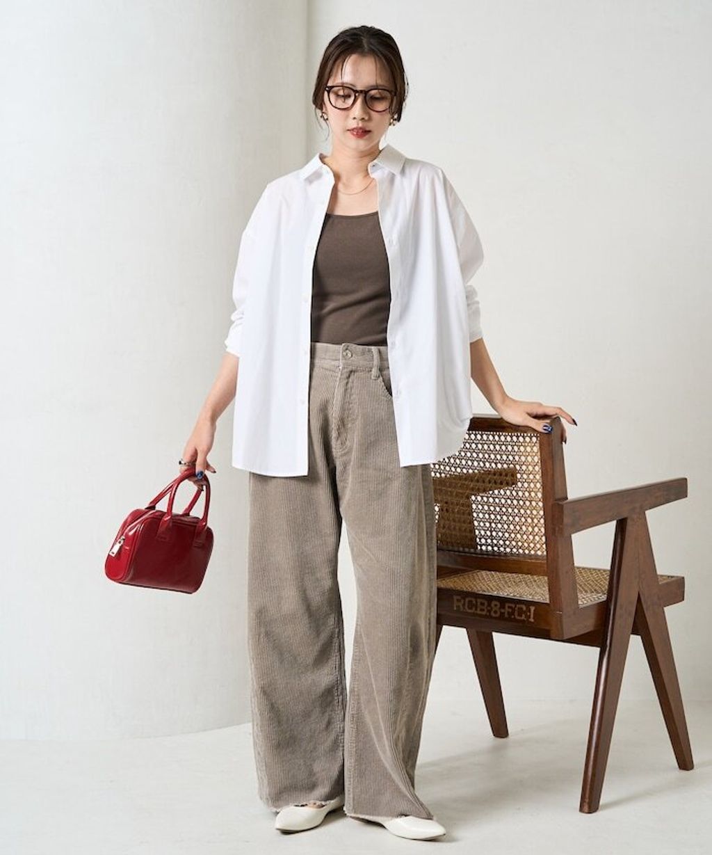 FREAKS STORE 細條紋燈芯絨顯瘦圓弧剪裁長褲_40