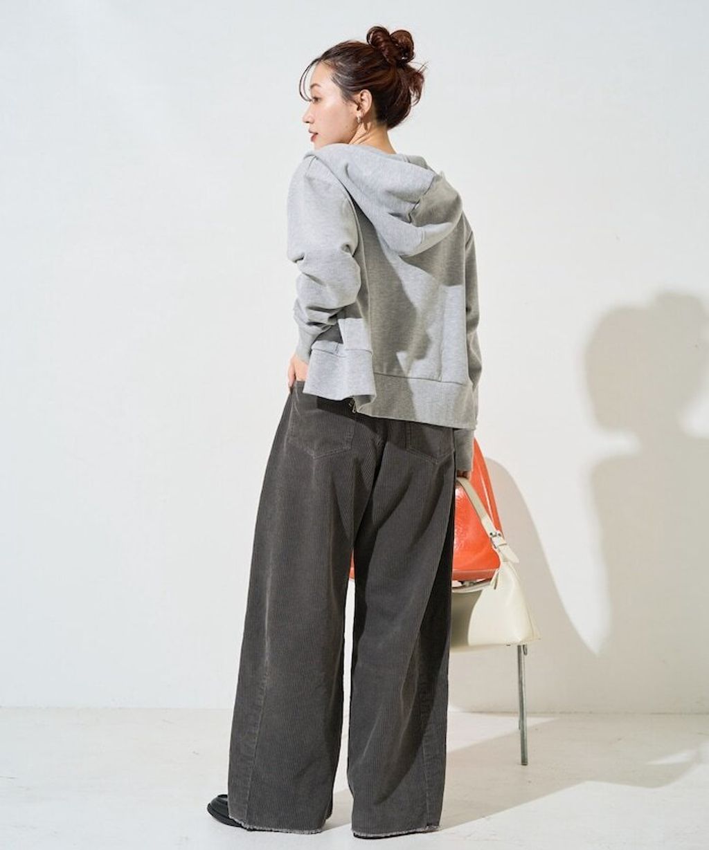 FREAKS STORE 細條紋燈芯絨顯瘦圓弧剪裁長褲_47