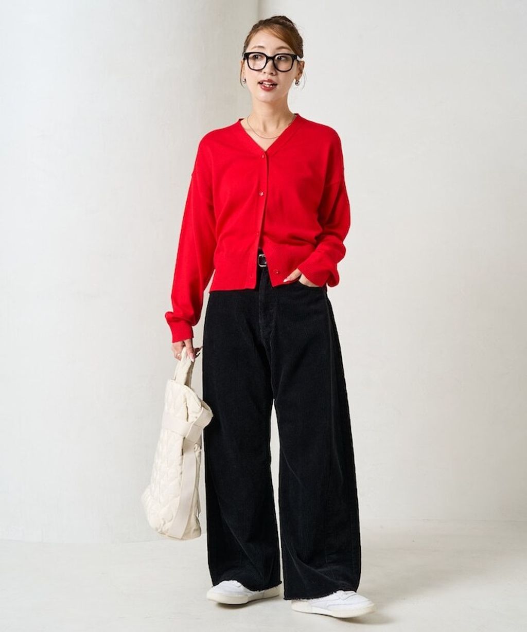 FREAKS STORE 細條紋燈芯絨顯瘦圓弧剪裁長褲_26