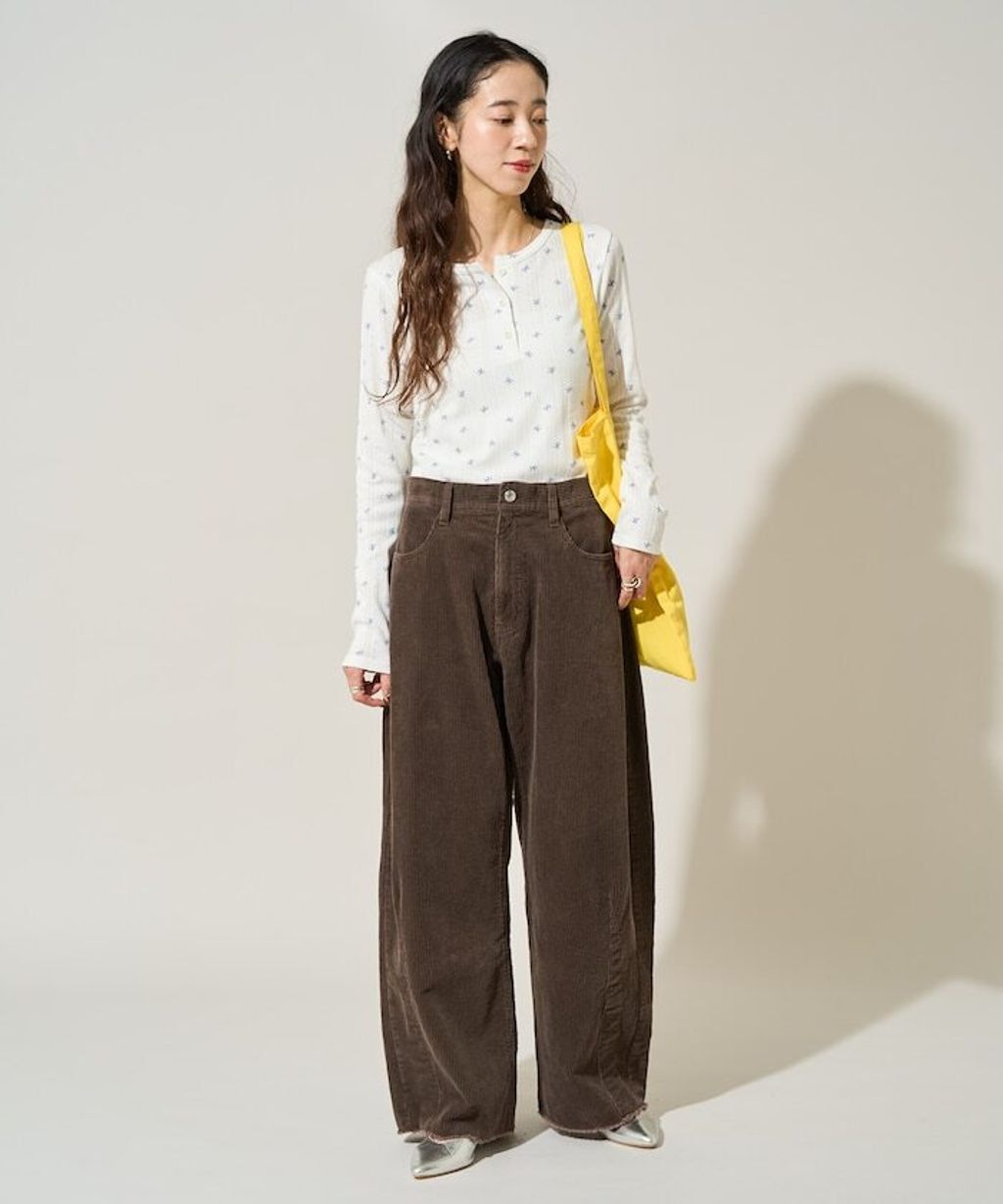 FREAKS STORE 細條紋燈芯絨顯瘦圓弧剪裁長褲_15