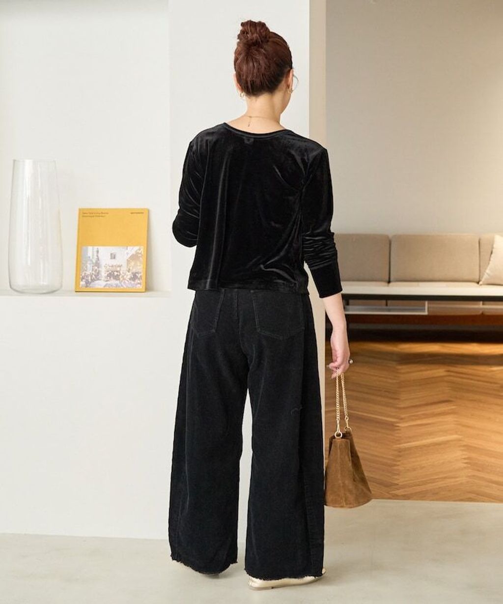 FREAKS STORE 細條紋燈芯絨顯瘦圓弧剪裁長褲_23