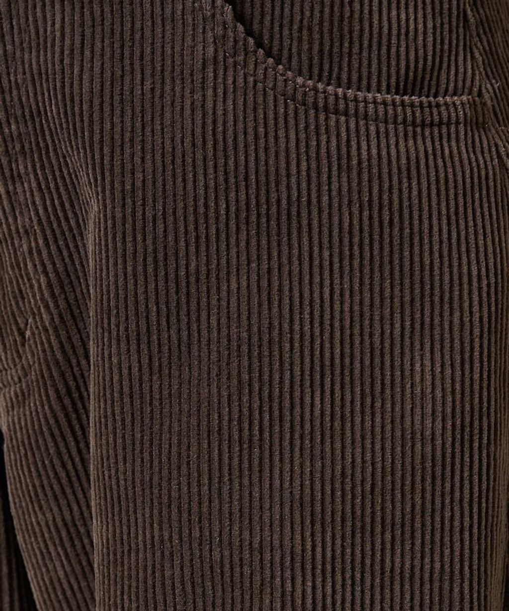 FREAKS STORE 細條紋燈芯絨顯瘦圓弧剪裁長褲_18