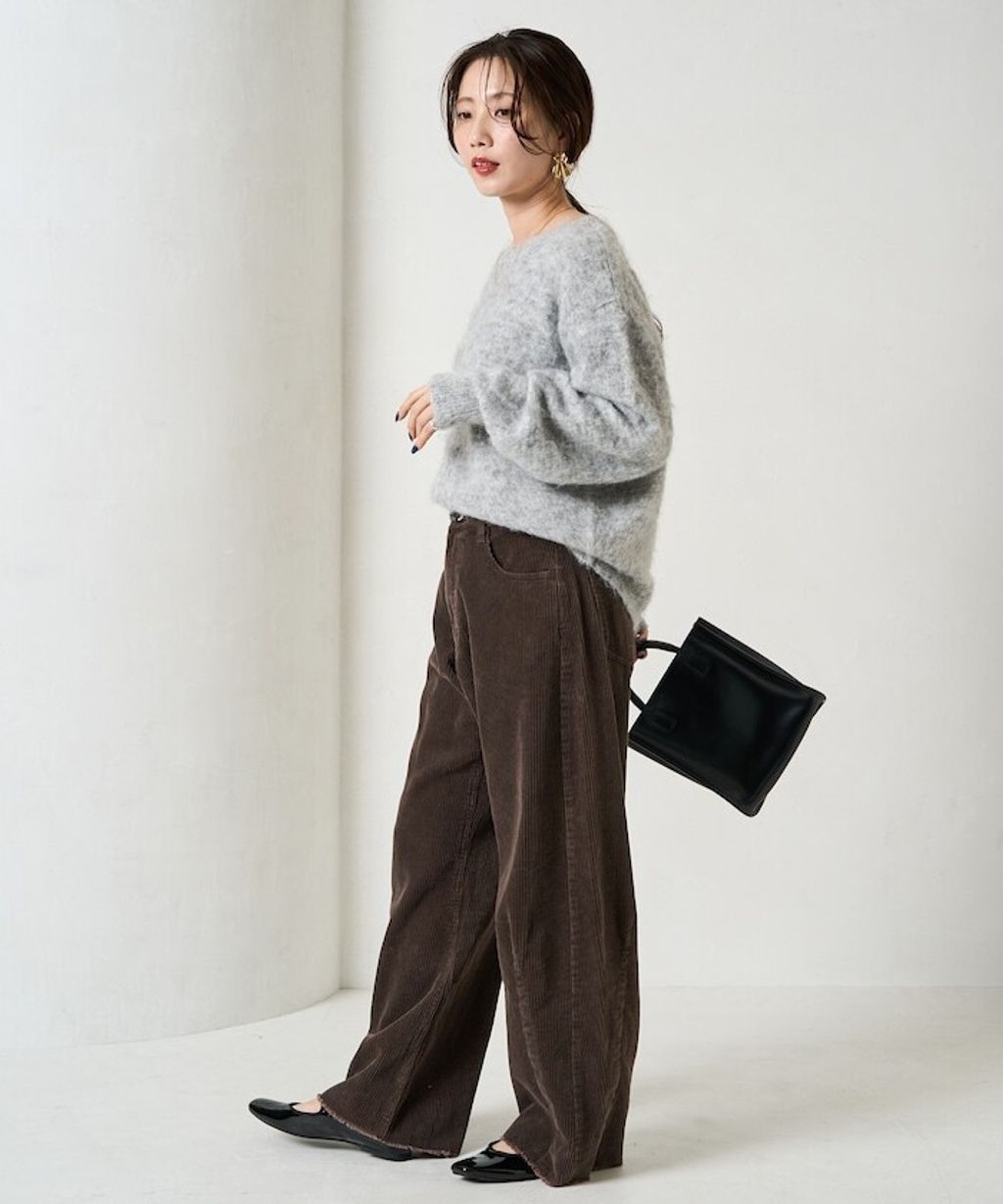 FREAKS STORE 細條紋燈芯絨顯瘦圓弧剪裁長褲_9