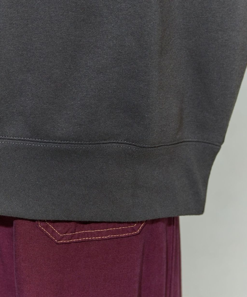 FREAKS STORE 天鵝絨緞帶內刷毛oversize大學T_44