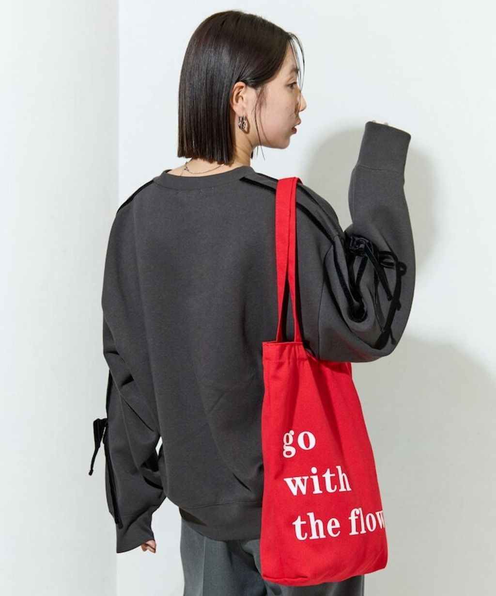 FREAKS STORE 天鵝絨緞帶內刷毛oversize大學T_32