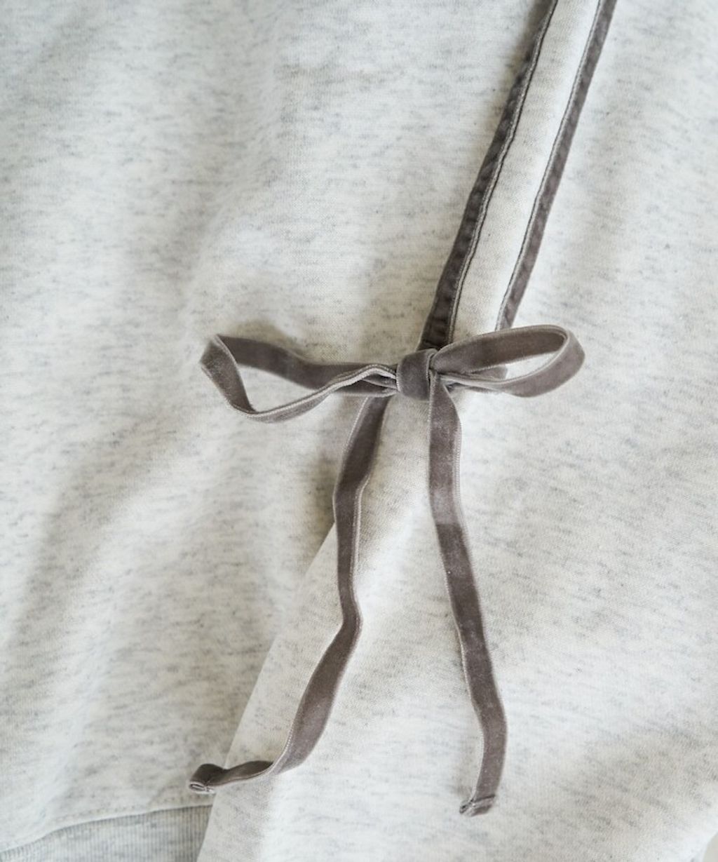 FREAKS STORE 天鵝絨緞帶內刷毛oversize大學T_16