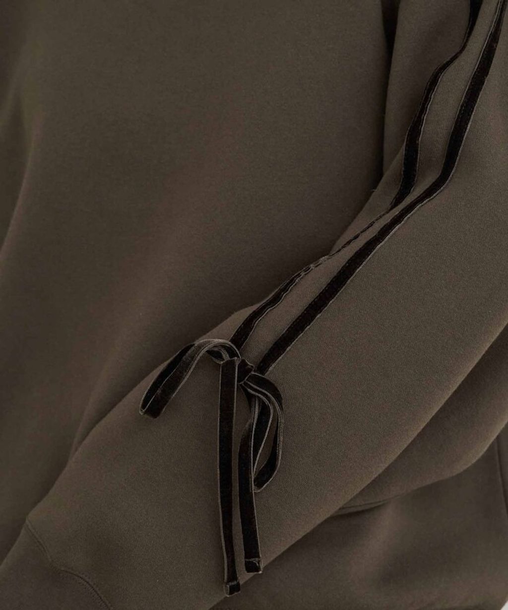 FREAKS STORE 天鵝絨緞帶內刷毛oversize大學T_13