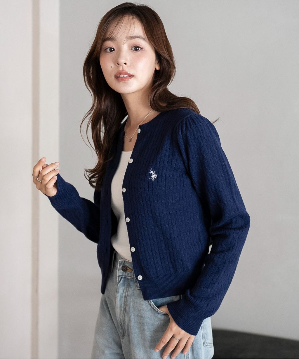 U.S. POLO ASSN. 25AW 麻花編針織開襟衫_10