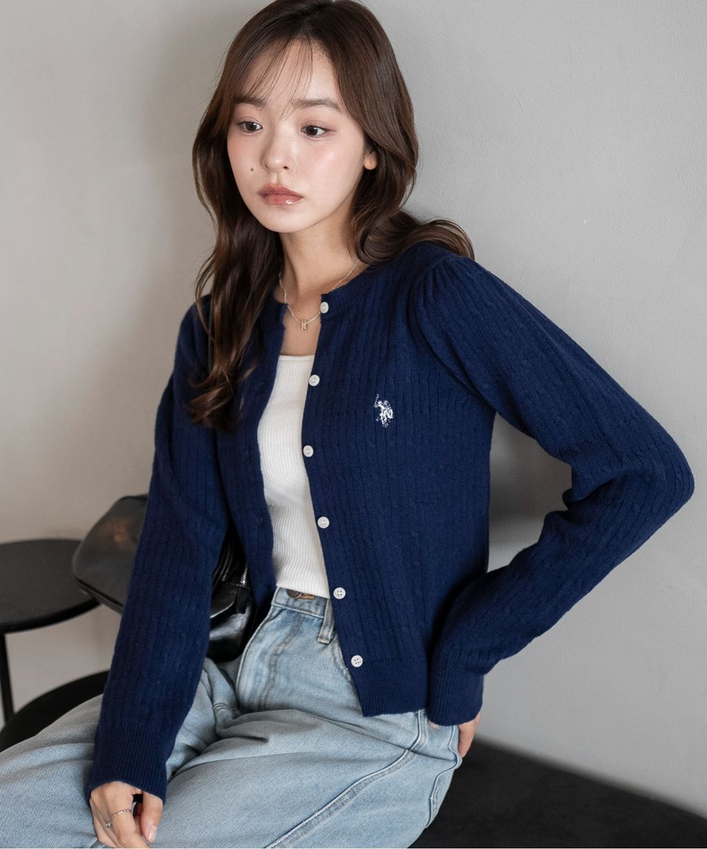 U.S. POLO ASSN. 25AW 麻花編針織開襟衫_13