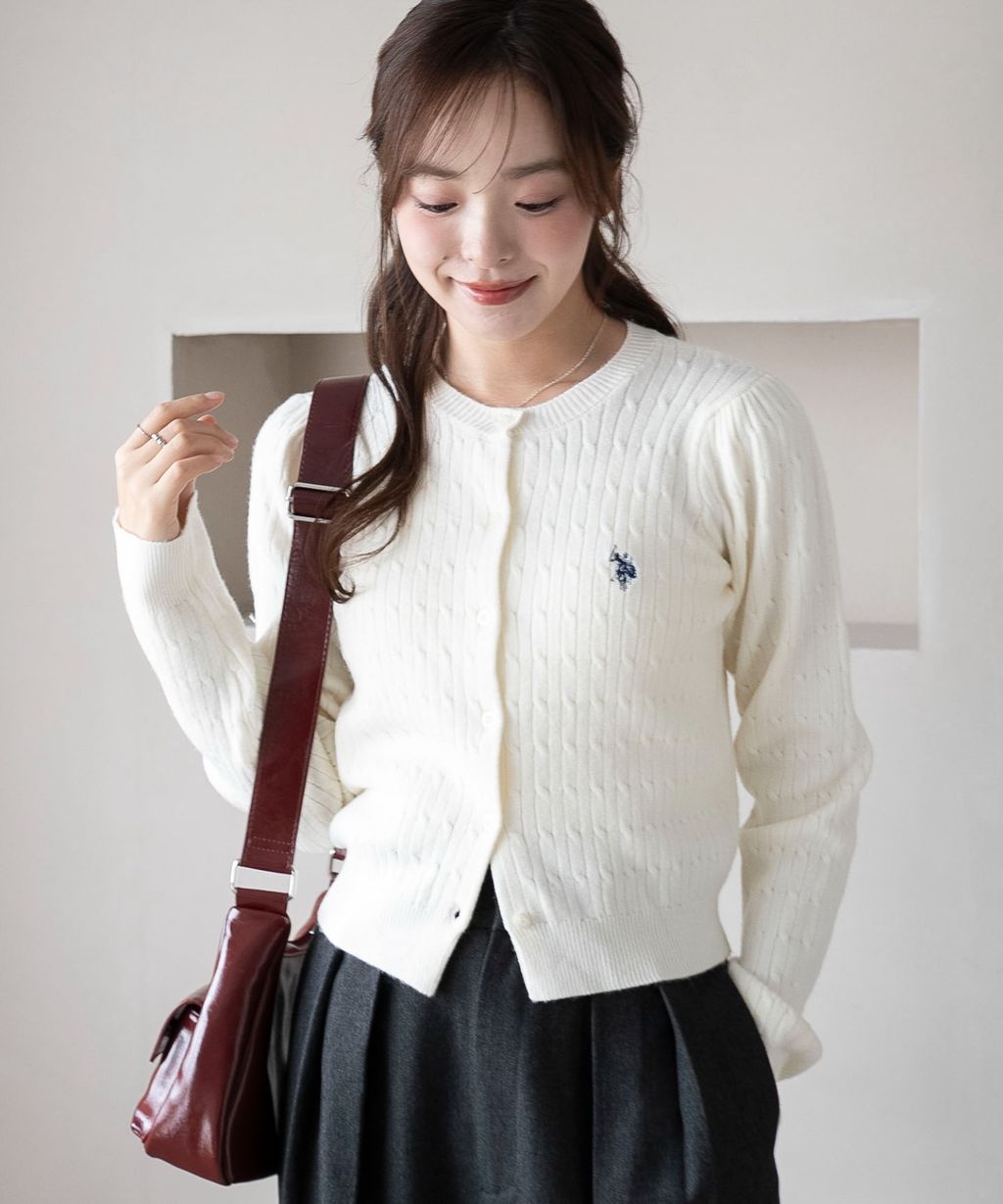 U.S. POLO ASSN. 25AW 麻花編針織開襟衫_51