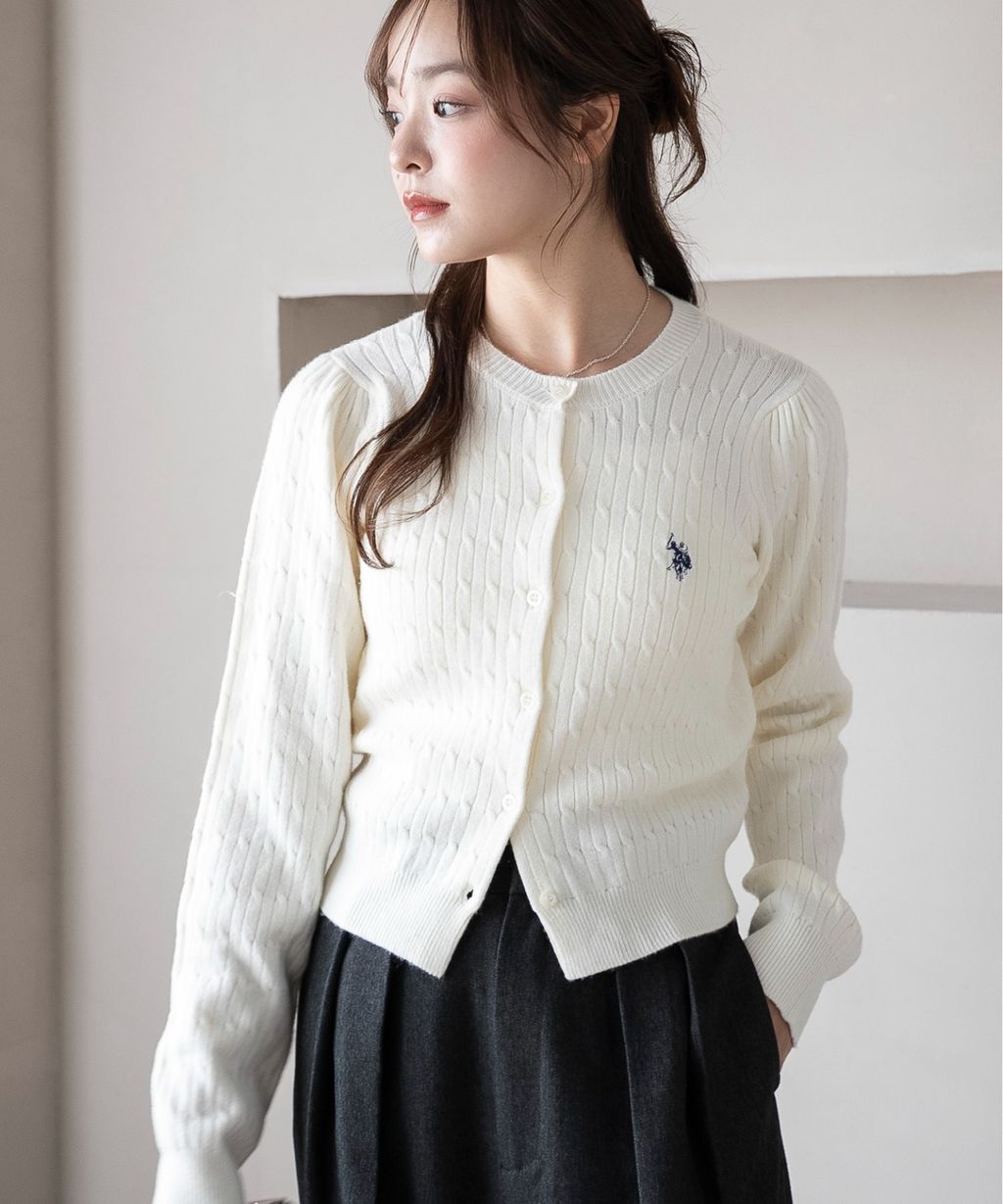 U.S. POLO ASSN. 25AW 麻花編針織開襟衫_29