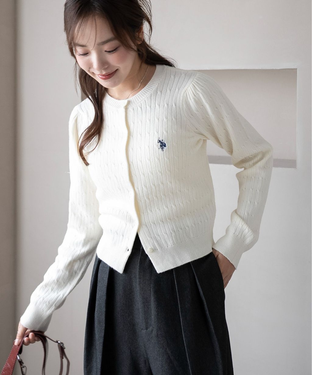 U.S. POLO ASSN. 25AW 麻花編針織開襟衫_28