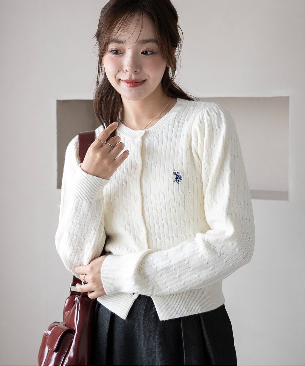 U.S. POLO ASSN. 25AW 麻花編針織開襟衫_27
