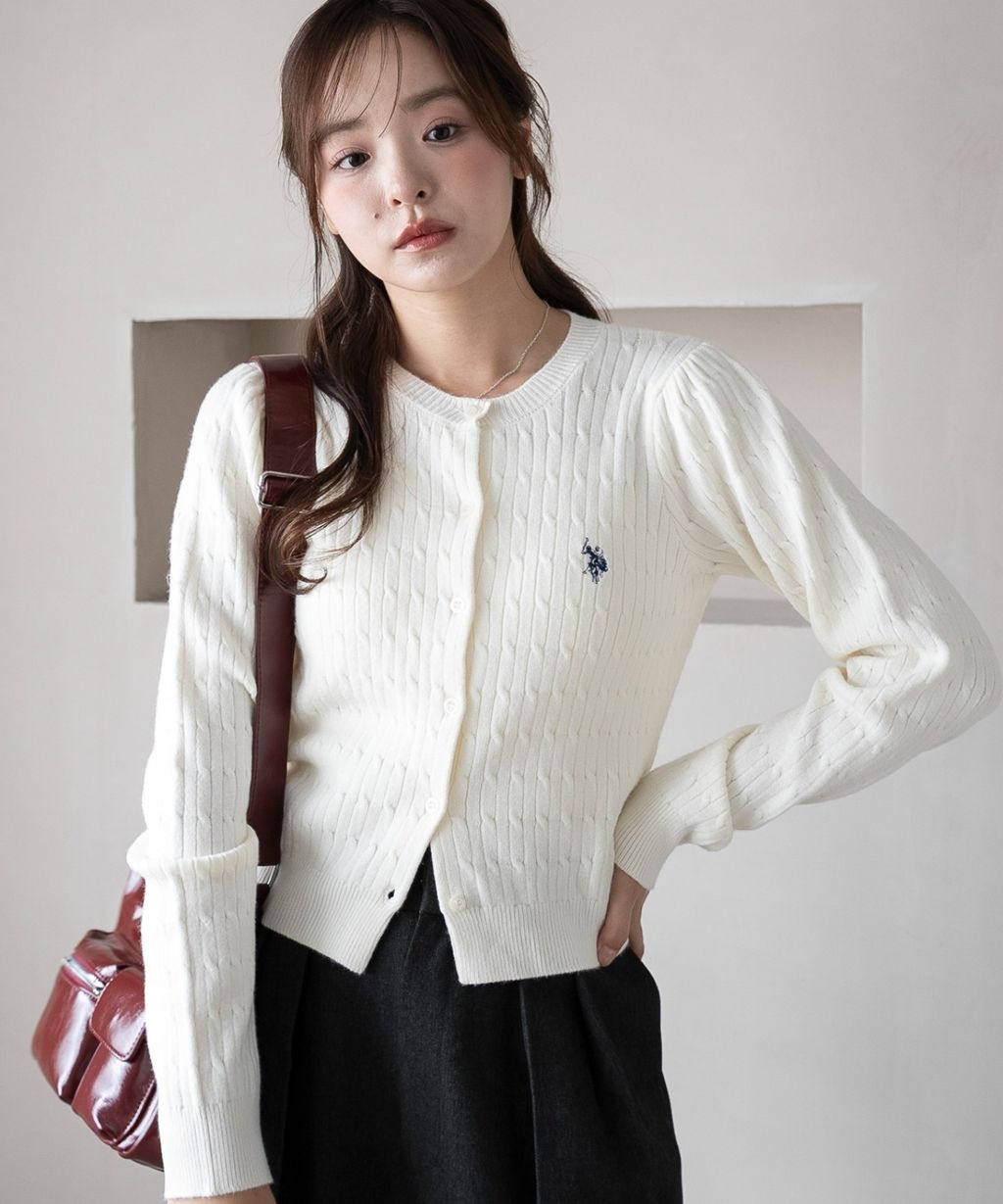 U.S. POLO ASSN. 25AW 麻花編針織開襟衫_26