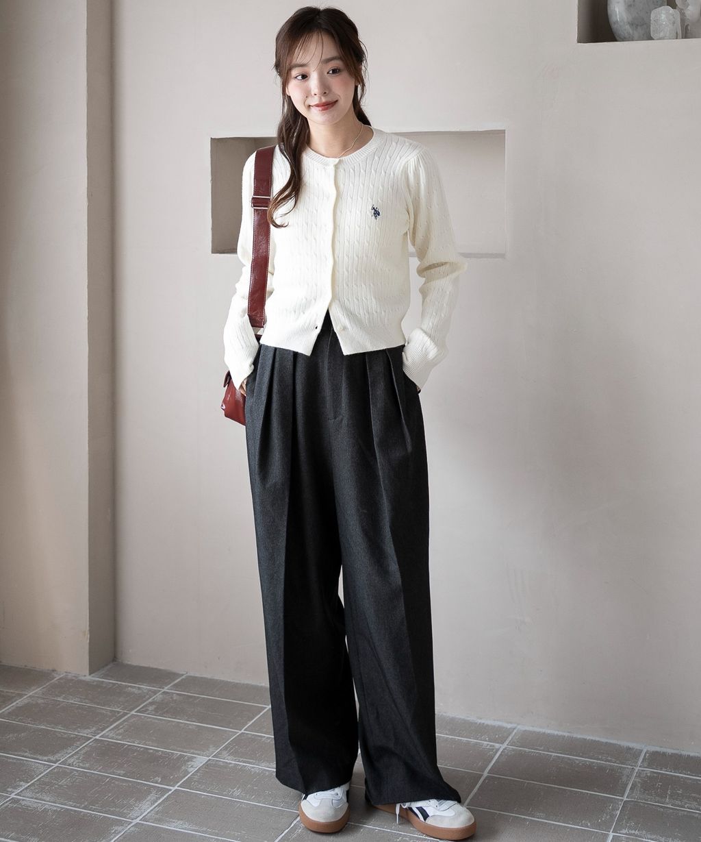 U.S. POLO ASSN. 25AW 麻花編針織開襟衫_23